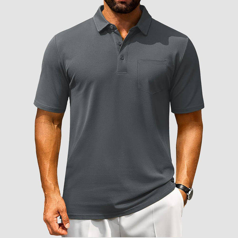 Men's Cotton Polo Shirts - Breathable Short Sleeve Golf Tee
