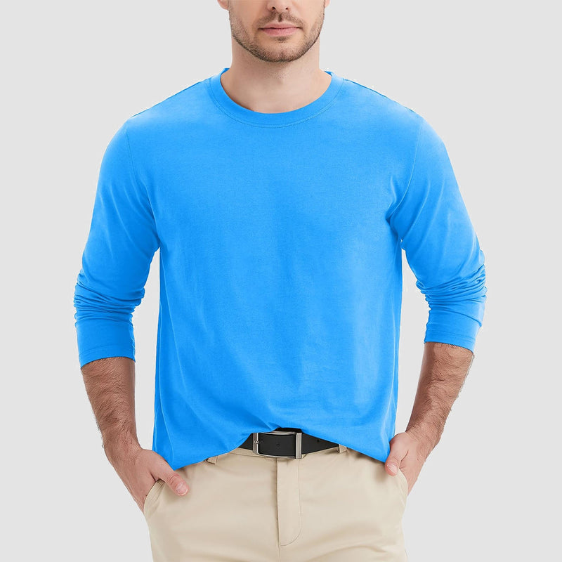 Men's Crew Neck Long Sleeve Shirt Quick Dry Sports Shirt 10