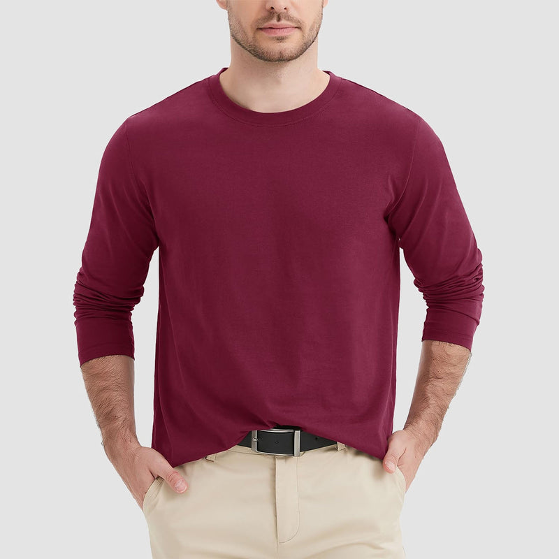 Men's Crew Neck Long Sleeve Shirt Quick Dry Sports Shirt 11