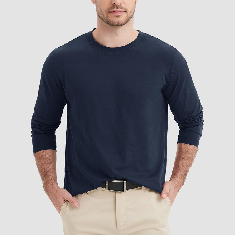 Men's Crew Neck Long Sleeve Shirt Quick Dry Sports Shirt 15