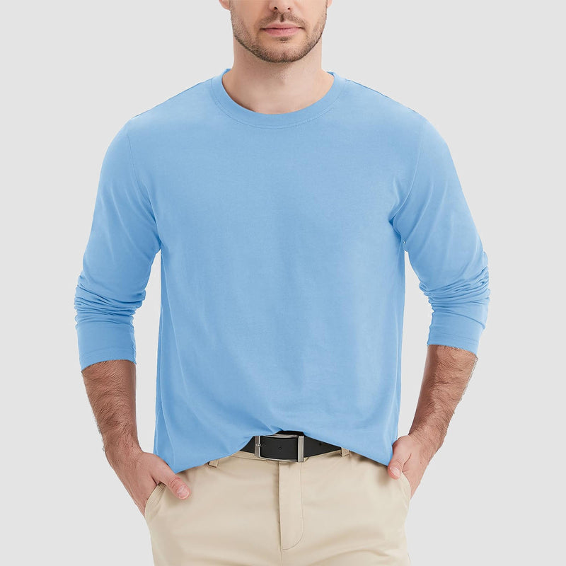 Men's Crew Neck Long Sleeve Shirt Quick Dry Sports Shirt 16