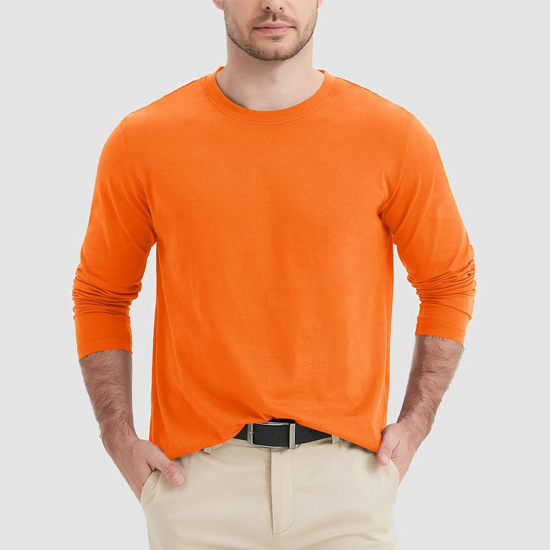Men's Crew Neck Long Sleeve Shirt Quick Dry Sports Shirt 19