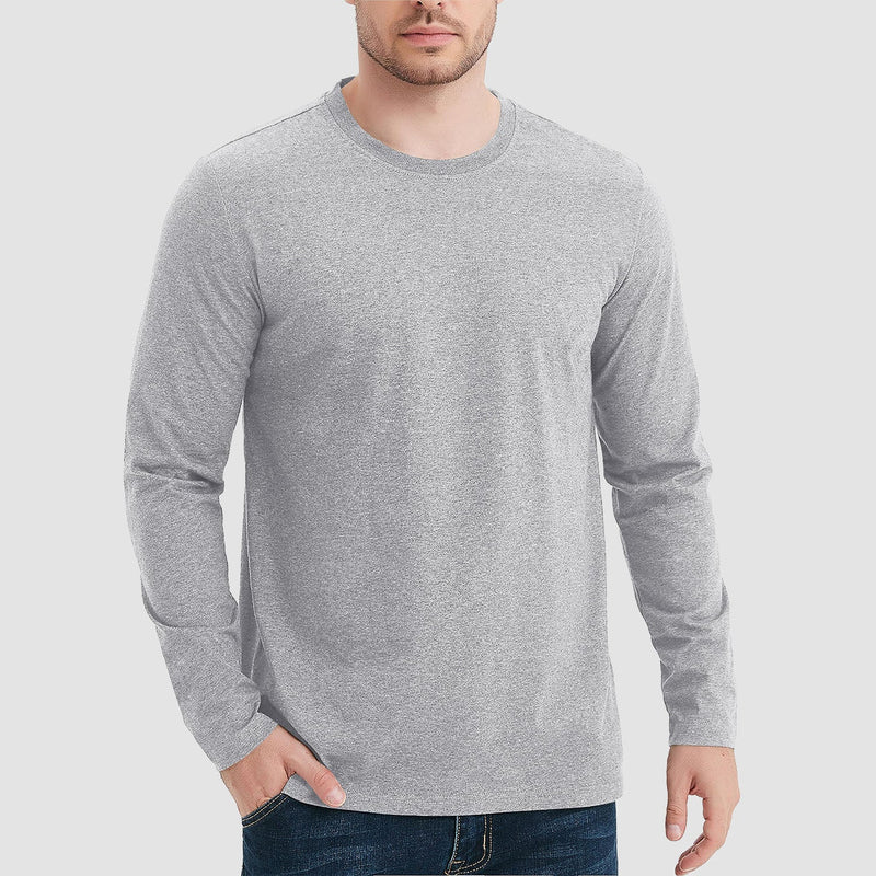 Men's Crew Neck Long Sleeve Shirt Quick Dry Sports Shirt 3
