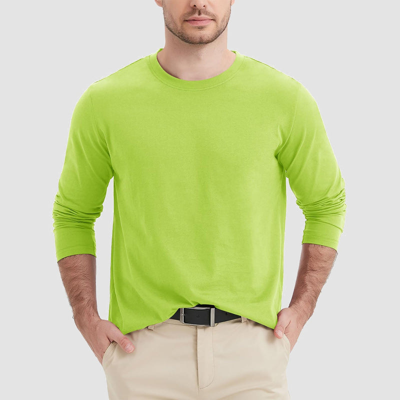 Men's Crew Neck Long Sleeve Shirt Quick Dry Sports Shirt 4