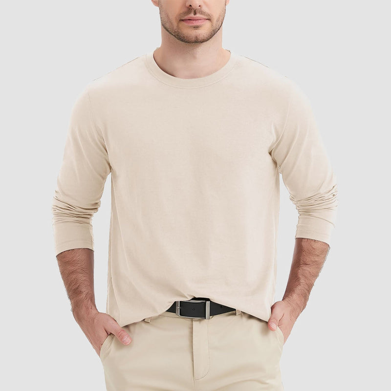 Men's Crew Neck Long Sleeve Shirt Quick Dry Sports Shirt 7