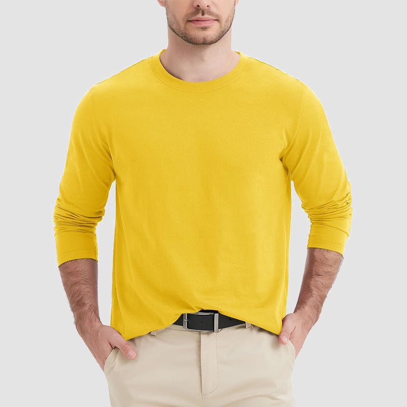 Men's Crew Neck Long Sleeve Shirt Quick Dry Sports Shirt 9