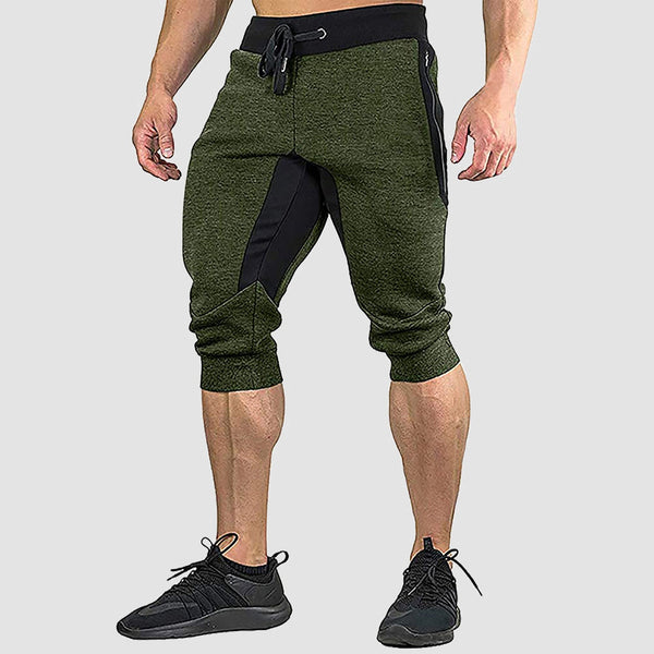 Men's Cropped Shorts  Cotton Stretch Sweatpants 0