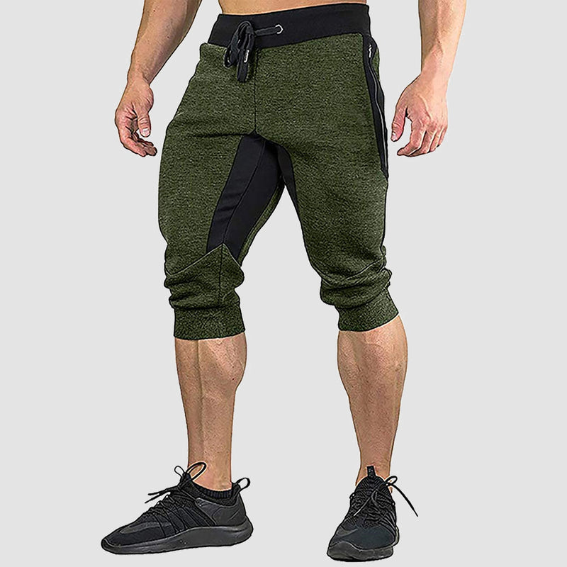 Men's Cropped Shorts  Cotton Stretch Sweatpants 0