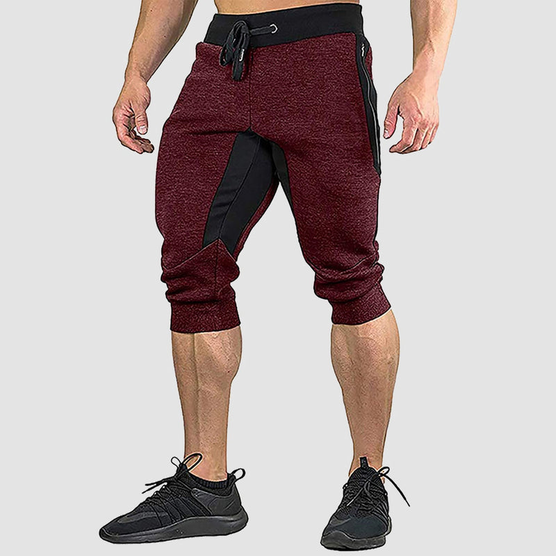 Men's Cropped Shorts  Cotton Stretch Sweatpants 1