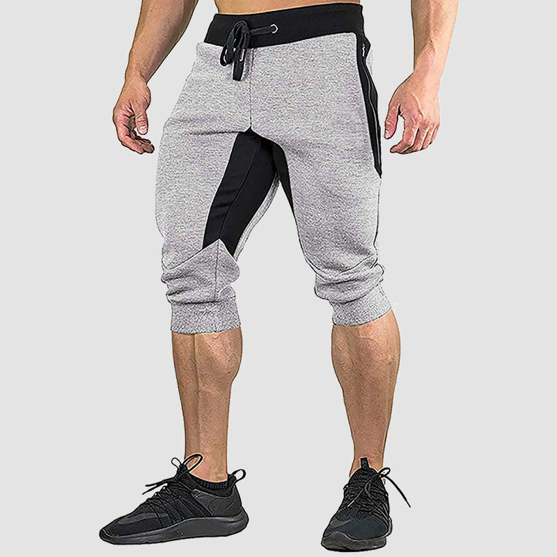Men's Cropped Shorts  Cotton Stretch Sweatpants 2