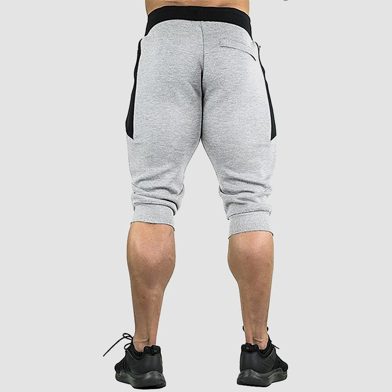 Men's Cropped Shorts  Cotton Stretch Sweatpants 3