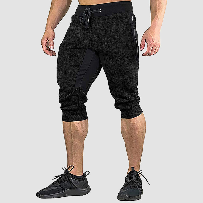 Men's Cropped Shorts  Cotton Stretch Sweatpants 6