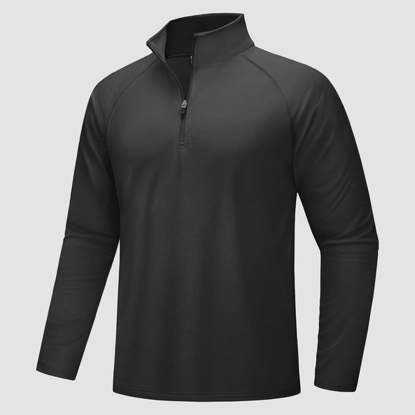 Men's Fleece-Lined Quarter Zip Pullover Sweatshirt 0