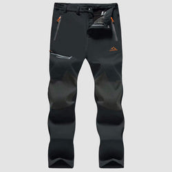 Men's Fleece-Lined Ski Pants - Water-Resistant, 4 Zip Pockets 0