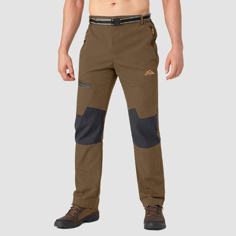 Men's Fleece-Lined Ski Pants - Water-Resistant, 4 Zip Pockets 16