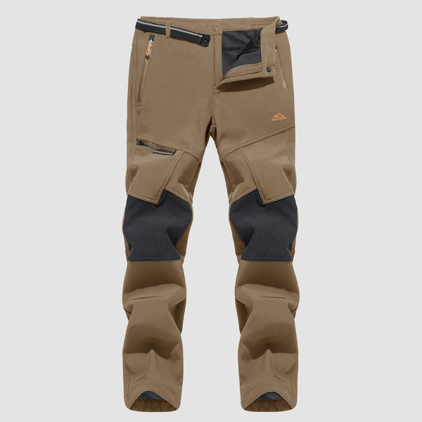 Men's Fleece-Lined Ski Pants - Water-Resistant, 4 Zip Pockets 1