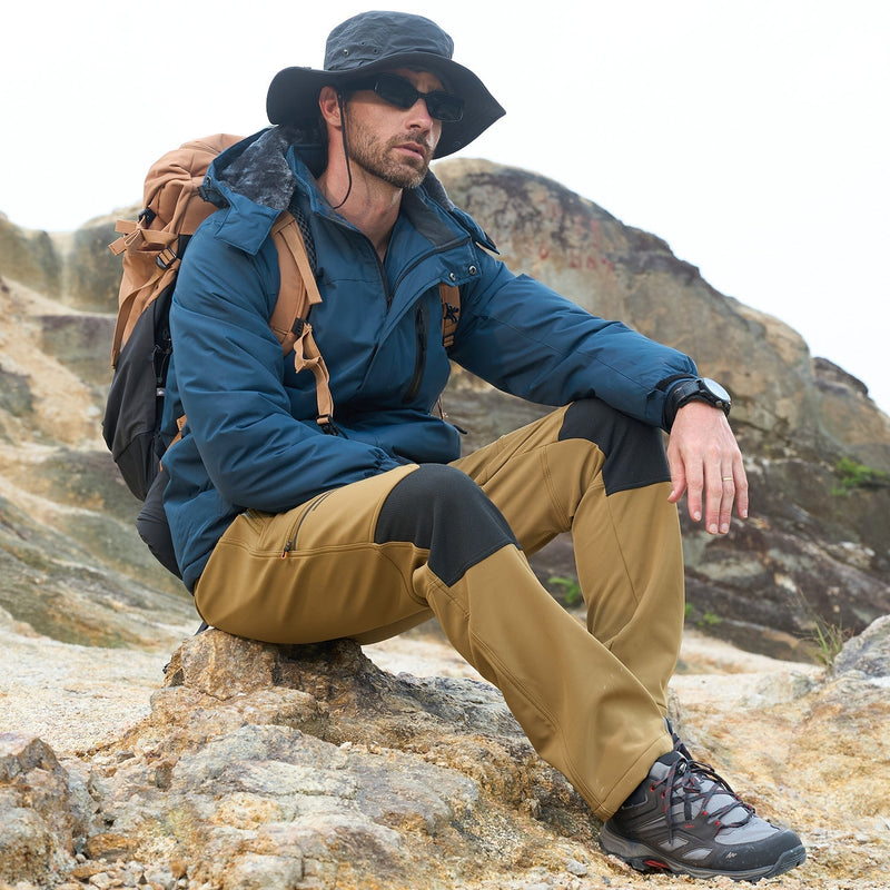 Men's Fleece-Lined Ski Pants - Water-Resistant, 4 Zip Pockets 2
