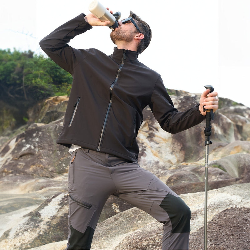 Men's Fleece-Lined Softshell Jacket, Waterproof & Windproof