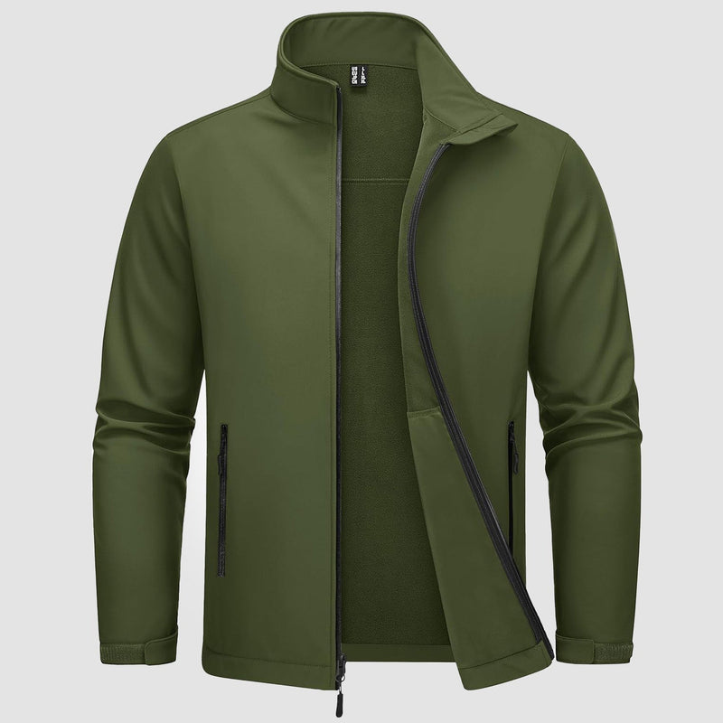 Men's Fleece-Lined Softshell Jacket, Waterproof & Windproof