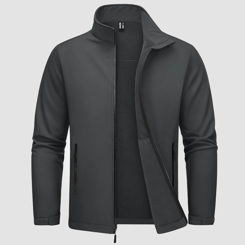 Men's Fleece-Lined Softshell Jacket, Waterproof & Windproof