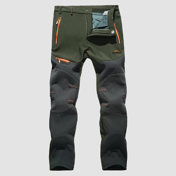 Men's Fleece-Lined Softshell Pants, Water-Resistant for Outdoors 1