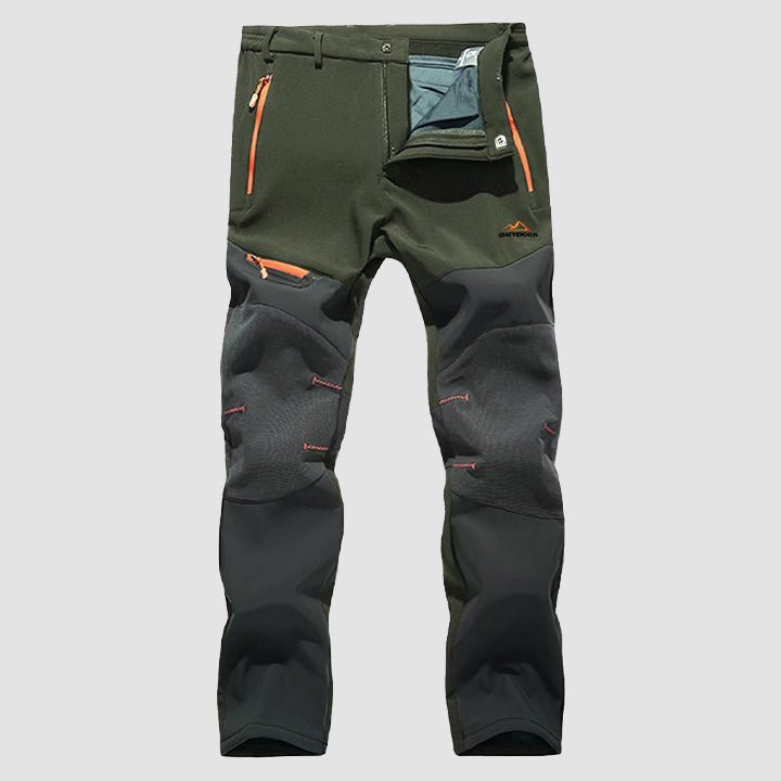 Men's Fleece-Lined Softshell Pants, Water-Resistant for Outdoors 1