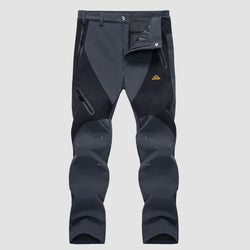 Men's Fleece-Lined Waterproof Snow Pants with Zip Pockets 0