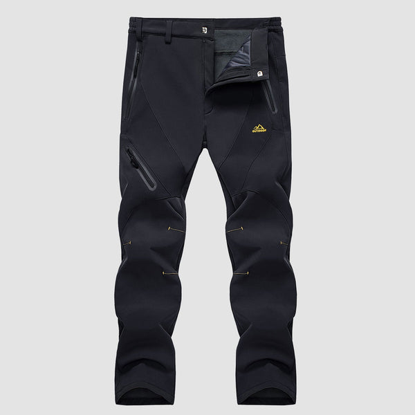Men's Fleece-Lined Waterproof Snow Pants with Zip Pockets 1