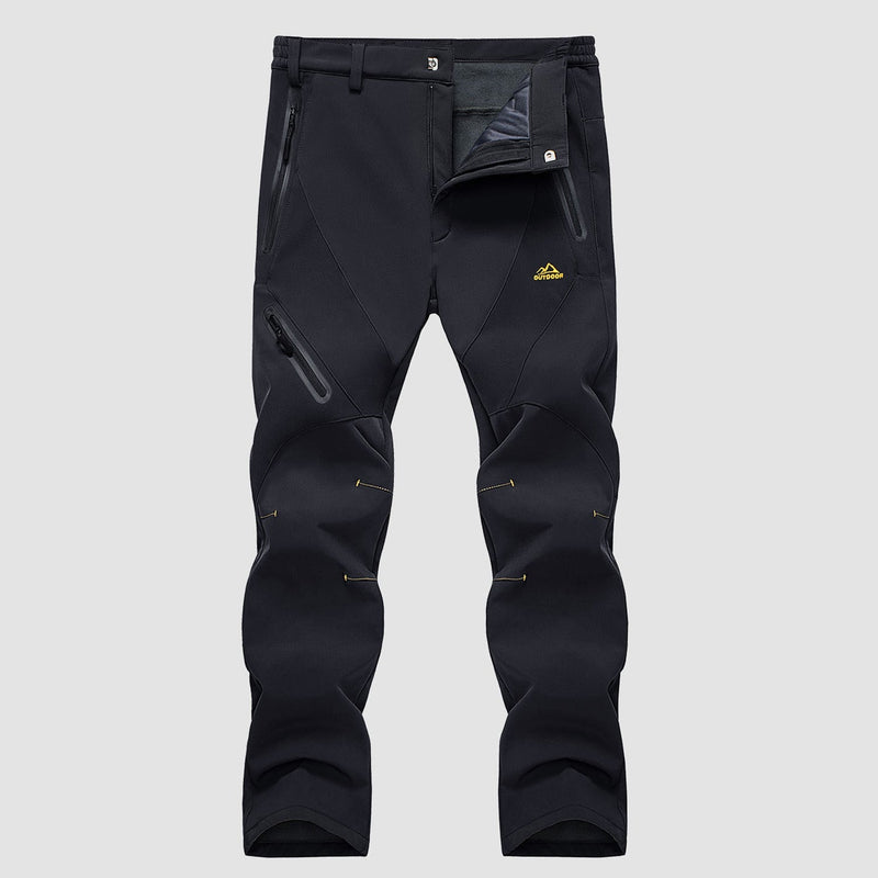 Men's Fleece-Lined Waterproof Snow Pants with Zip Pockets 1
