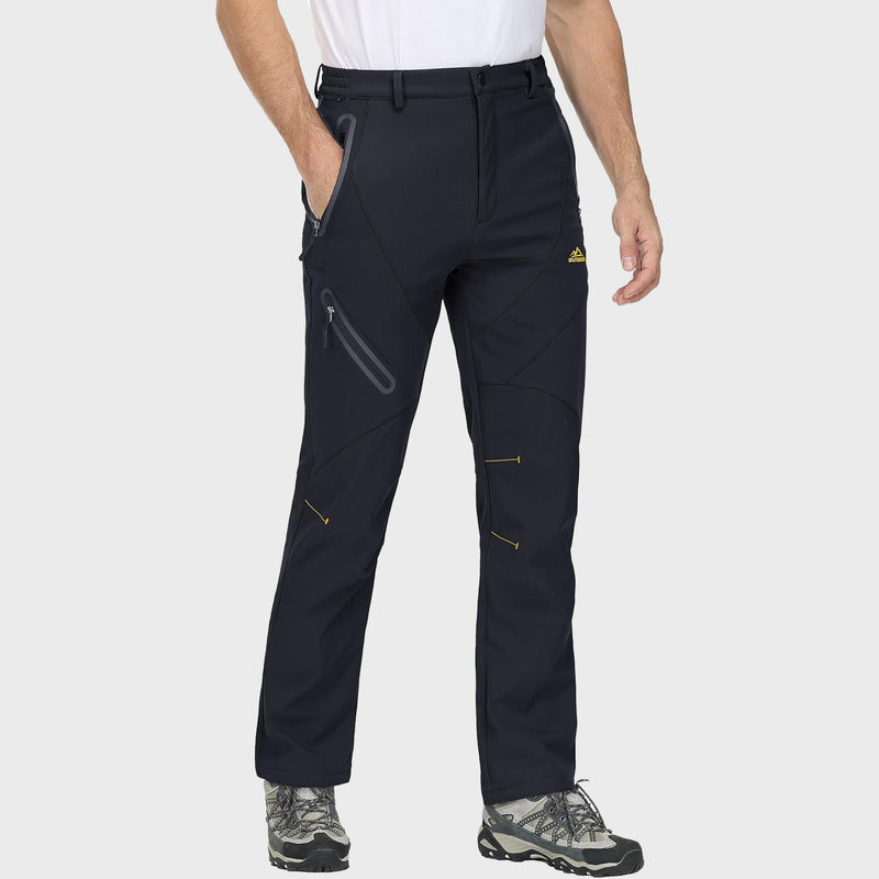 Men's Fleece-Lined Waterproof Snow Pants with Zip Pockets 2