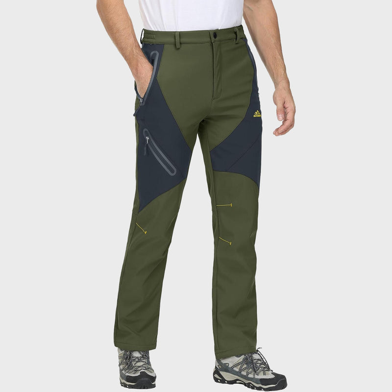 Men's Fleece-Lined Waterproof Snow Pants with Zip Pockets 4