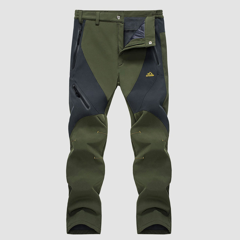 Men's Fleece-Lined Waterproof Snow Pants with Zip Pockets 5