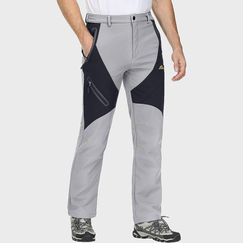 Men's Fleece-Lined Waterproof Snow Pants with Zip Pockets 7