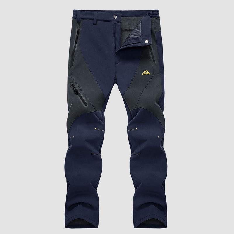 Men's Fleece-Lined Waterproof Snow Pants with Zip Pockets 9
