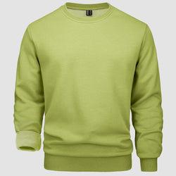 Men's Fleece Crewneck Sweatshirt - Warm Lilac Pullover 0