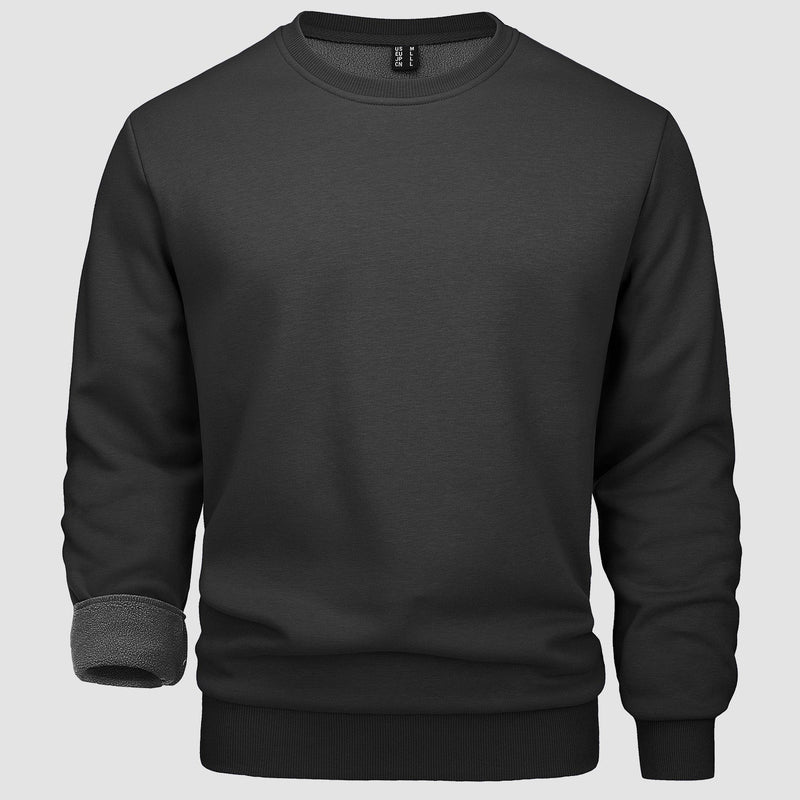 Men's Fleece Crewneck Sweatshirt - Warm Lilac Pullover 10