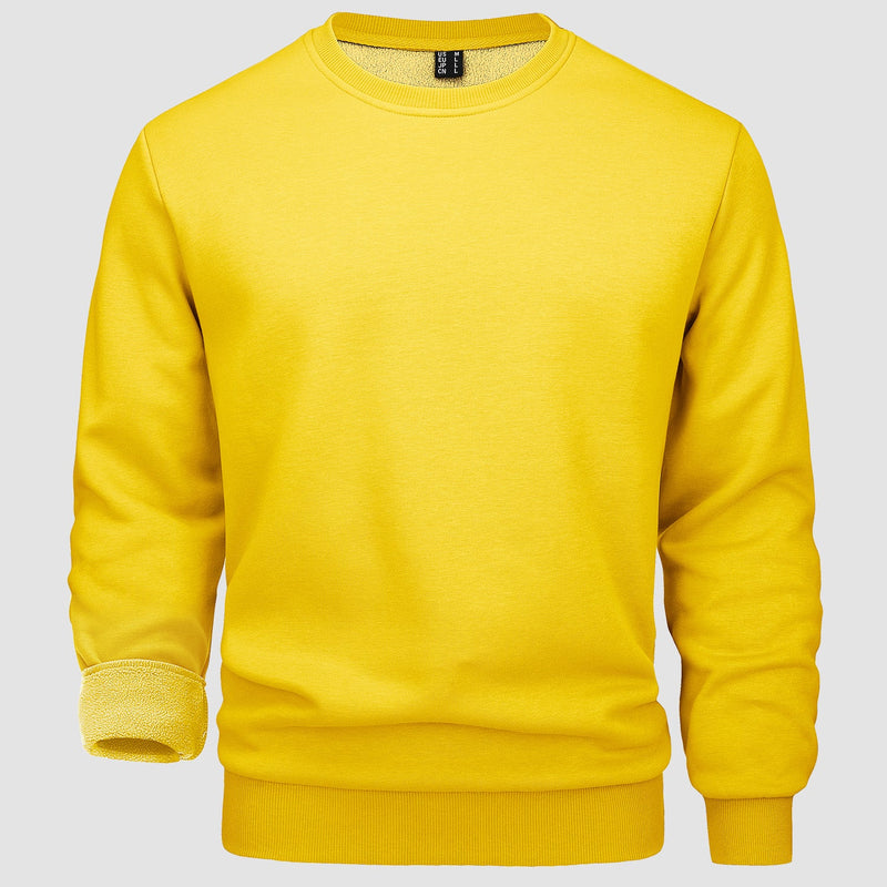 Men's Fleece Crewneck Sweatshirt - Warm Lilac Pullover 15