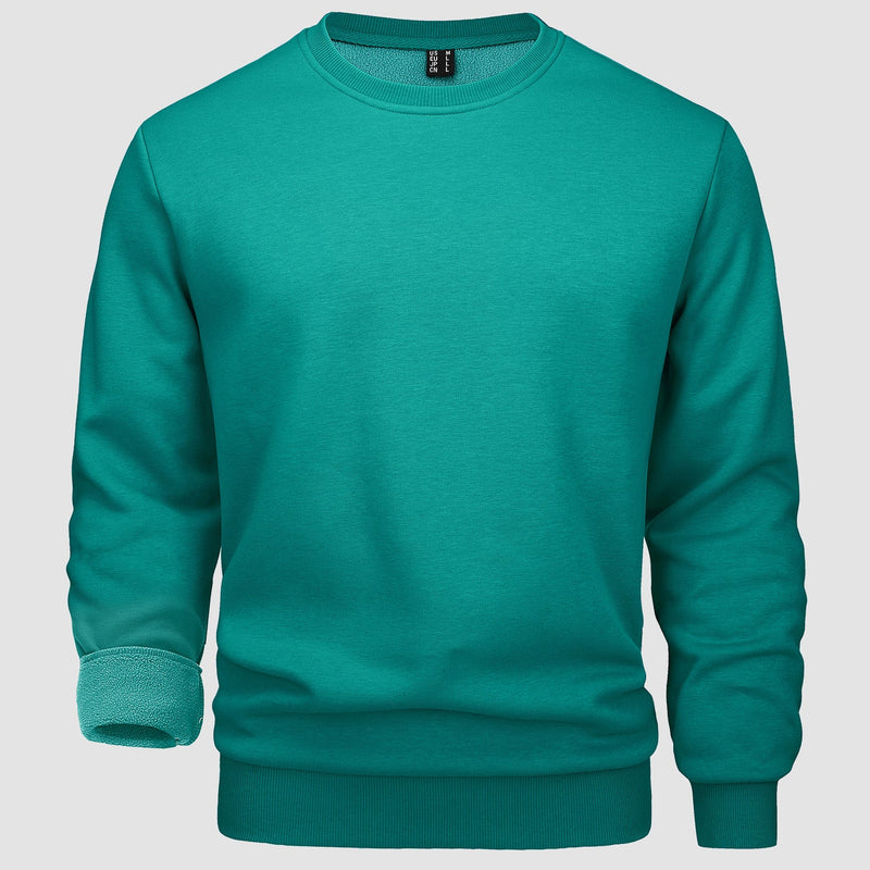 Men's Fleece Crewneck Sweatshirt - Warm Lilac Pullover 8
