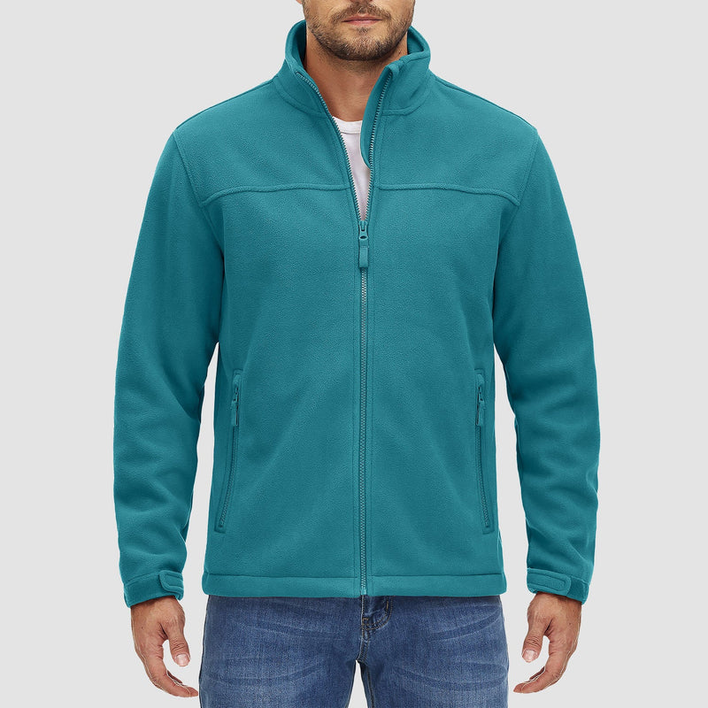 Men's Fleece Jacket Full Zip Lightweight Casual Jacket