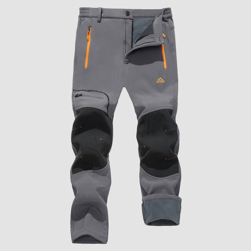 Men's Fleece Lined Softshell Pants Water Resistant Ski Pants 10