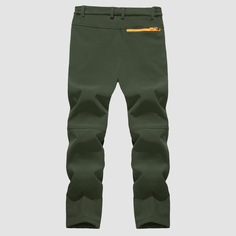 Men's Fleece Lined Softshell Pants Water Resistant Ski Pants 3