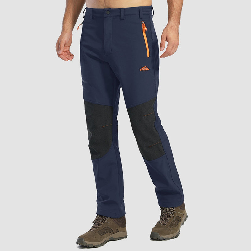 Men's Fleece Lined Softshell Pants Water Resistant Ski Pants 5