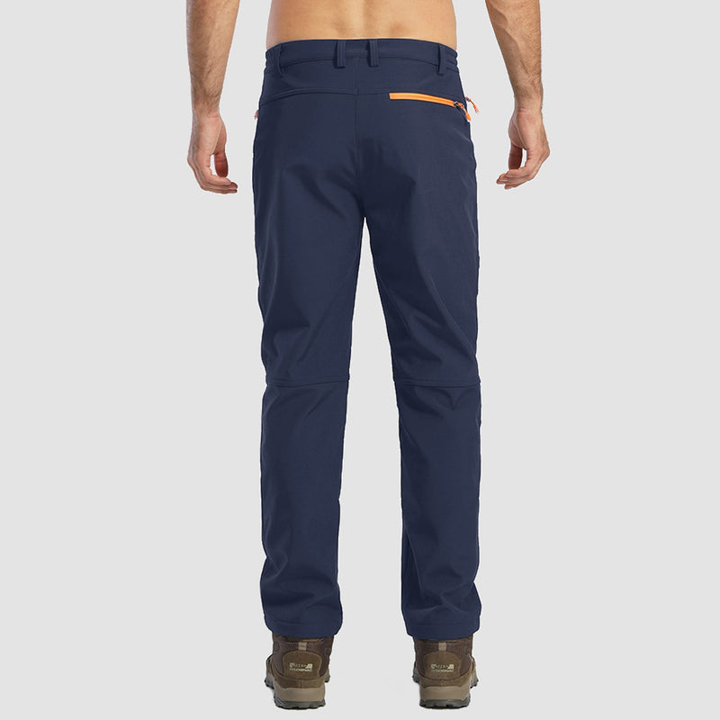 Men's Fleece Lined Softshell Pants Water Resistant Ski Pants 6