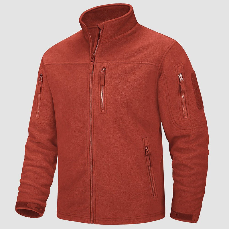 Men's Fleece Tactical Jacket Stand Collar Military Field Jackets