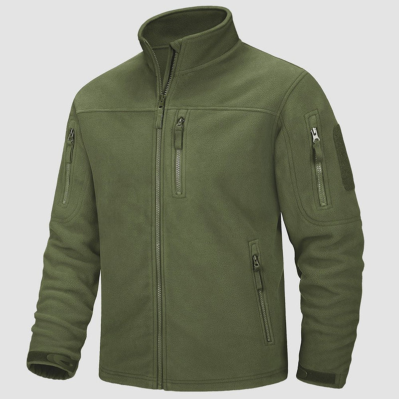 Men's Fleece Tactical Jacket Stand Collar Military Field Jackets