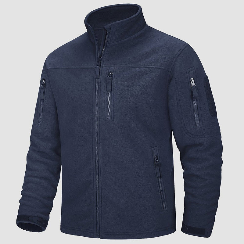 Men's Fleece Tactical Jacket Stand Collar Military Field Jackets