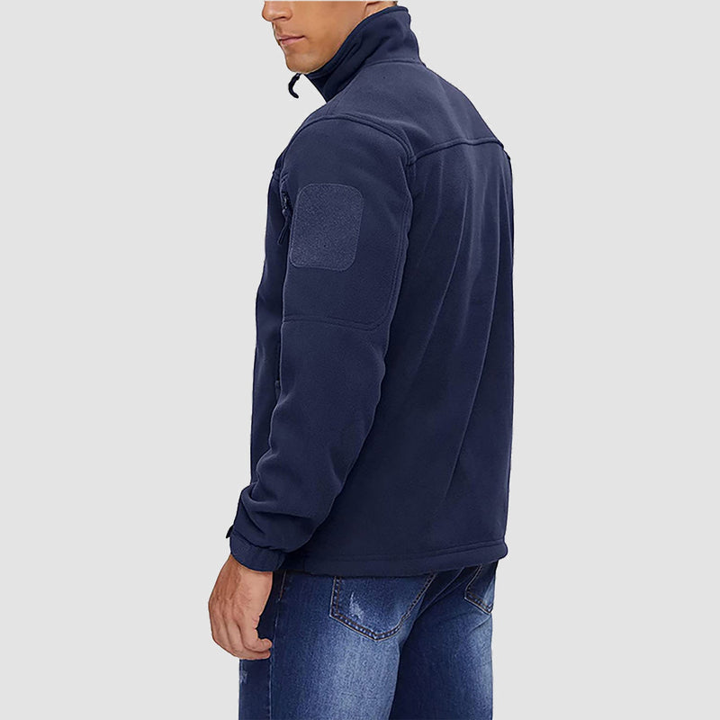 Men's Fleece Tactical Jacket Stand Collar Military Field Jackets