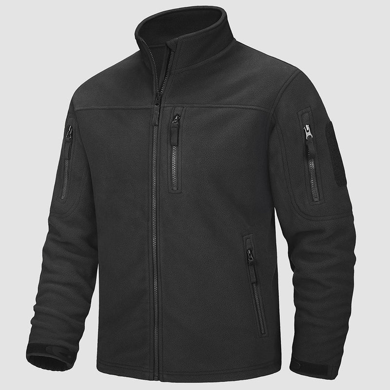 Men's Fleece Tactical Jacket Stand Collar Military Field Jackets
