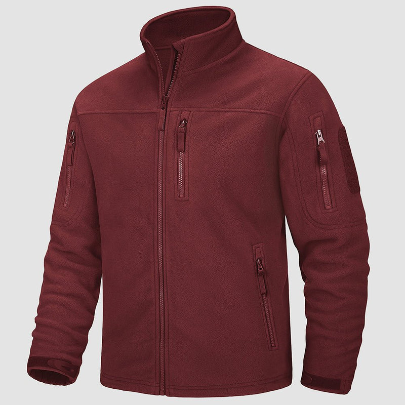 Men's Fleece Tactical Jacket Stand Collar Military Field Jackets