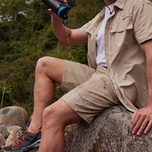 Men's Hiking Cargo Shorts with Zipper Pockets 1